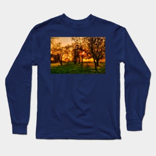 Misty Morning Golden Sunrise Glow Long Sleeve T-Shirt